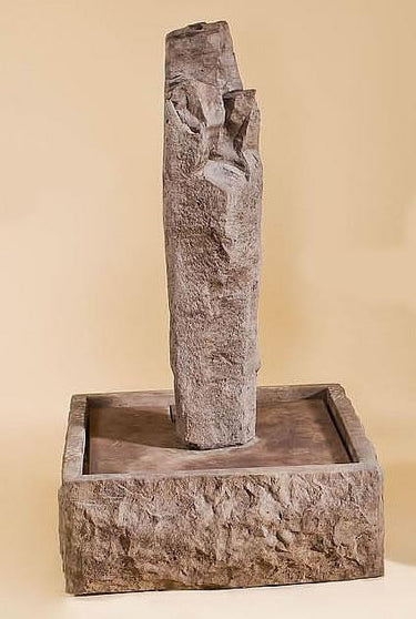 Sedona Rock Outdoor Cast Stone Garden Fountain-Large Fountain Tuscan